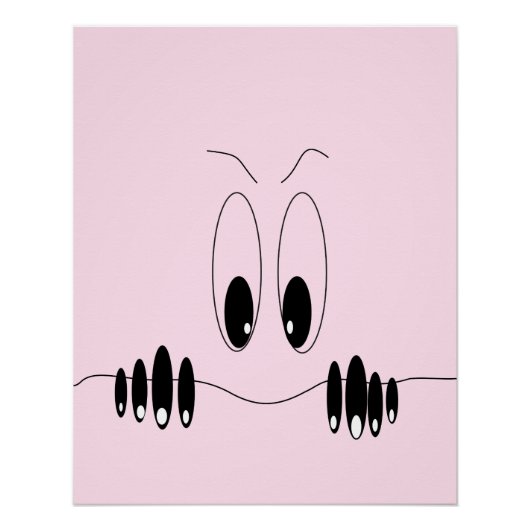 Grappig Poster Speelse Curiosity Eyes - Aangepaste Perfect Poster (Voorkant)