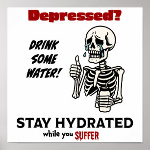 Grappig Poster voor geestelijke gezondheid - Dark 