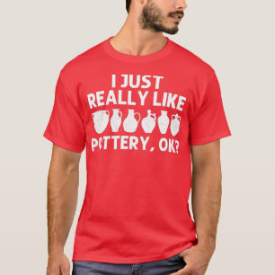 Grappig potentieel voor mannen, keramische kunsten t-shirt