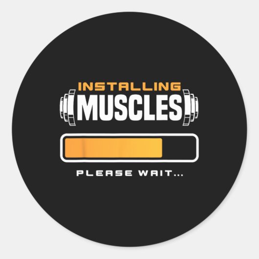 Grappig Powerlifting Gewichtstraining Lifting Ronde Sticker (Voorkant)