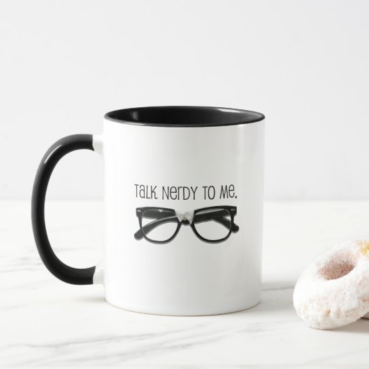 Grappig, praat nerdy tegen me mok (Met donut)