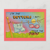 Grappig Praten Kleding Briefkaart (Voorkant)