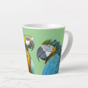 Grappig praten over Parrots Cust. BG Green Latte M Mok