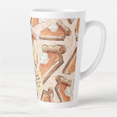 Grappig Praten Pumpkin Pie Pieces Latte Mok (Rechts)