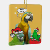 Grappig Pratende Papegaai Merry X-Mas Ornament (Rechts)