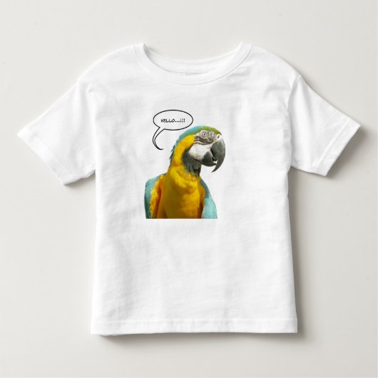 Grappig pratende papegaai peuter T-shirt (Voorkant)
