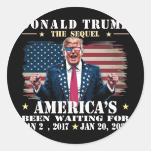 Grappig President Donald Trump Inauguratiedag 2025 Ronde Sticker
