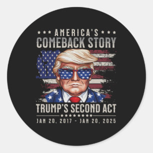 Grappig President Donald Trump Inauguratiedag 2025 Ronde Sticker