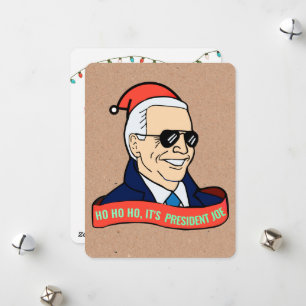 Grappig President Joe Biden Christmas Wenskaart Feestdagenkaart
