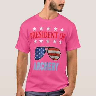 Grappig President van boogschieten zin boogschiete T-shirt