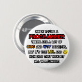 Grappig programmeur... OMG WTF LOL Ronde Button 5,7 Cm (Voorkant /achterkant)
