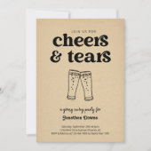 Grappig Proost & Tranen Bier Ging Away Party Kaart (Voorkant)