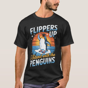 Grappig protest Tariefpinguïns protesteren tegen T T-shirt