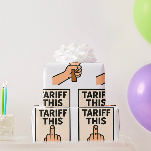 Grappig protest teken tarief deze middelvinger cadeaupapier