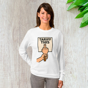 Grappig protest teken tarief deze middelvinger t-shirt
