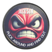 Grappig Puck Around en Ontdek Angry Puck (Voorkant)