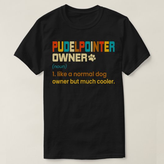 Grappig Pudelpointer Retro Papa Gift T-shirt (Design voorkant)