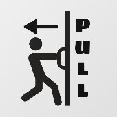 Grappig Pull Stickman Glas Deur Raambord Raamsticker (Vel)