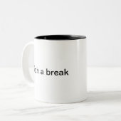 Grappig Pun Tech Humor Computer Software Monogramm Tweekleurige Koffiemok (Voorkant links)