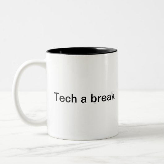 Grappig Pun Tech Humor Computer Software Monogramm Tweekleurige Koffiemok (Links)