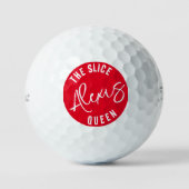 Grappig Punny De Slice Queen Golfballen (Voorkant)