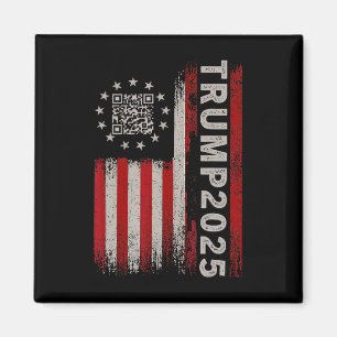 Grappig QR President Trump 4547 T-shirt Trump Danc Magneet