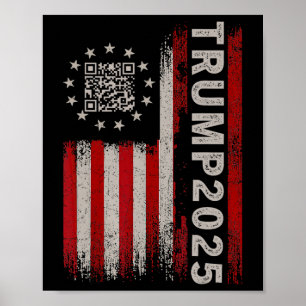 Grappig QR President Trump 4547 T-shirt Trump Danc Poster