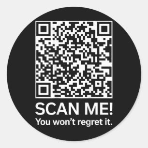 Grappig QR President Trump 4547 Trump Dancing Code Ronde Sticker