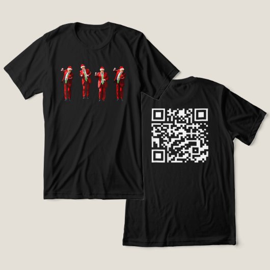 Grappig QR President Trump 45 47 Dancing Code Xmas Tri-Blend Shirt (Ontwerp Voorkant & Achterkant)