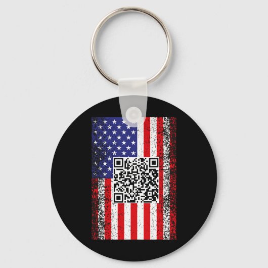 Grappig QR President Trump Code Dans Sleutelhanger (Voorkant)