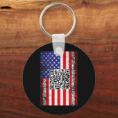 Grappig QR President Trump Code Dans Sleutelhanger (Voorkant)