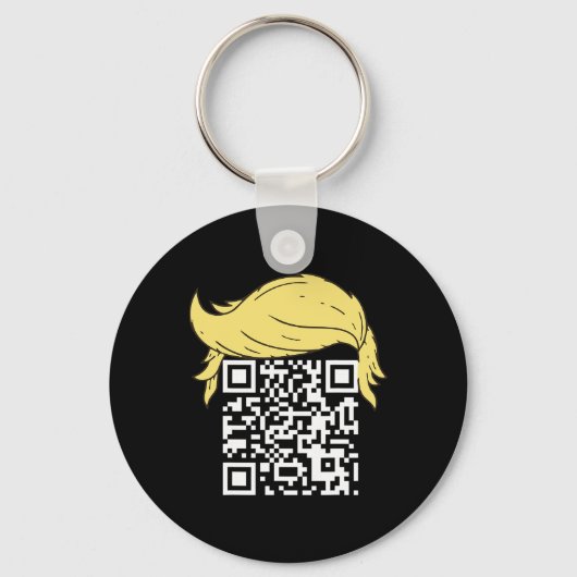 Grappig QR President Trump Dance Code 2 Sleutelhanger (Voorkant)