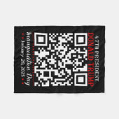 Grappig QR President Trump Dance Code Inauguratie Fleece Deken (Voorkant (Horizontaal))