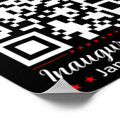 Grappig QR President Trump Dance Code Inauguratie  Poster (Hoek)