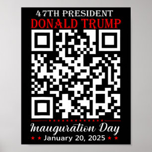 Grappig QR President Trump Dance Code Inauguratie Poster