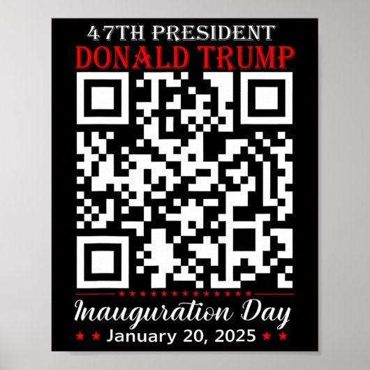 Grappig QR President Trump Dance Code Inauguratie  Poster (Voorkant)