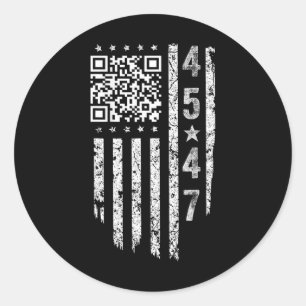 Grappig QR President Trump Dance Code Ronde Sticker