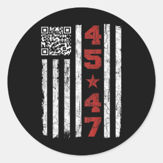 Grappig Qr President Trump Dance Code Trump 4547 ( Ronde Sticker