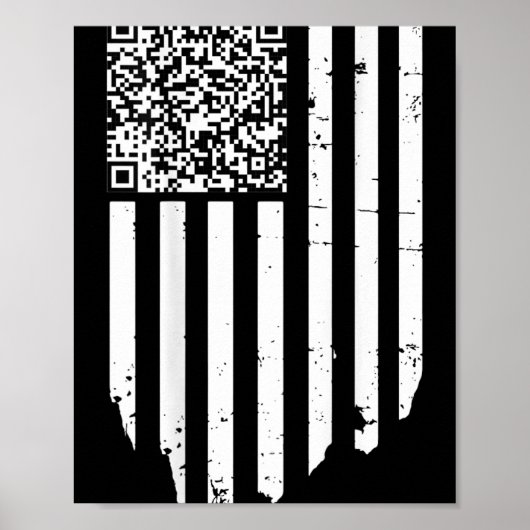 Grappig QR Scan Code President Trump 4547 Trump Da Poster (Voorkant)
