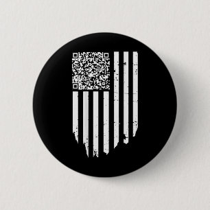 Grappig QR Scan Code President Trump 4547 Trump Da Ronde Button 5,7 Cm
