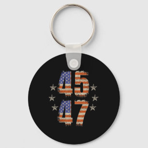 Grappig QR Trump 45 47 Trump Dancing Code Pocket Sleutelhanger