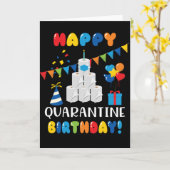 Grappig Quarantine Happy Birthday Kaart (Gele Bloem)