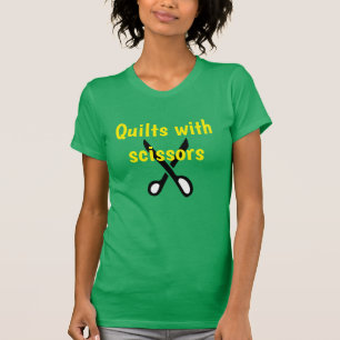 Grappig Quilter's T-shirt, Mooie Groen & Geel T-shirt