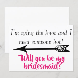 Grappig Quote ben je mijn Bridesmaid? Kaart