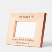 Grappig Quote Eenvoudige bruiloft Jubileum rustiek Gegraveerde Lijstjes (Links)