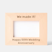 Grappig Quote Eenvoudige bruiloft Jubileum rustiek Gegraveerde Lijstjes (Voorkant)