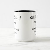 Grappig, Quote, Tekst, Koffie Mok (Midden)