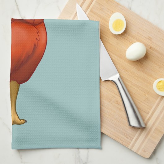 Grappig, raad eens wat Chicken Butt Red Hen Theedoek (Quarter Fold)