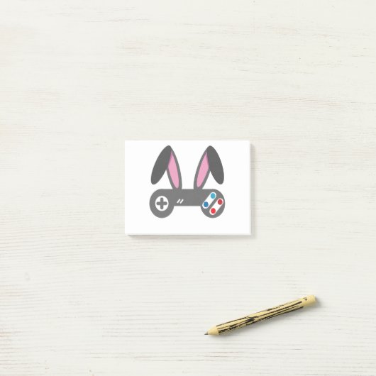 Grappig Rabbit Gaming Remote Easter Day Gift Post-it® Notes (Op bureau)