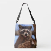 Grappig Raccoon die het uittikt is Tongue Crossbody Tas (Achterkant)